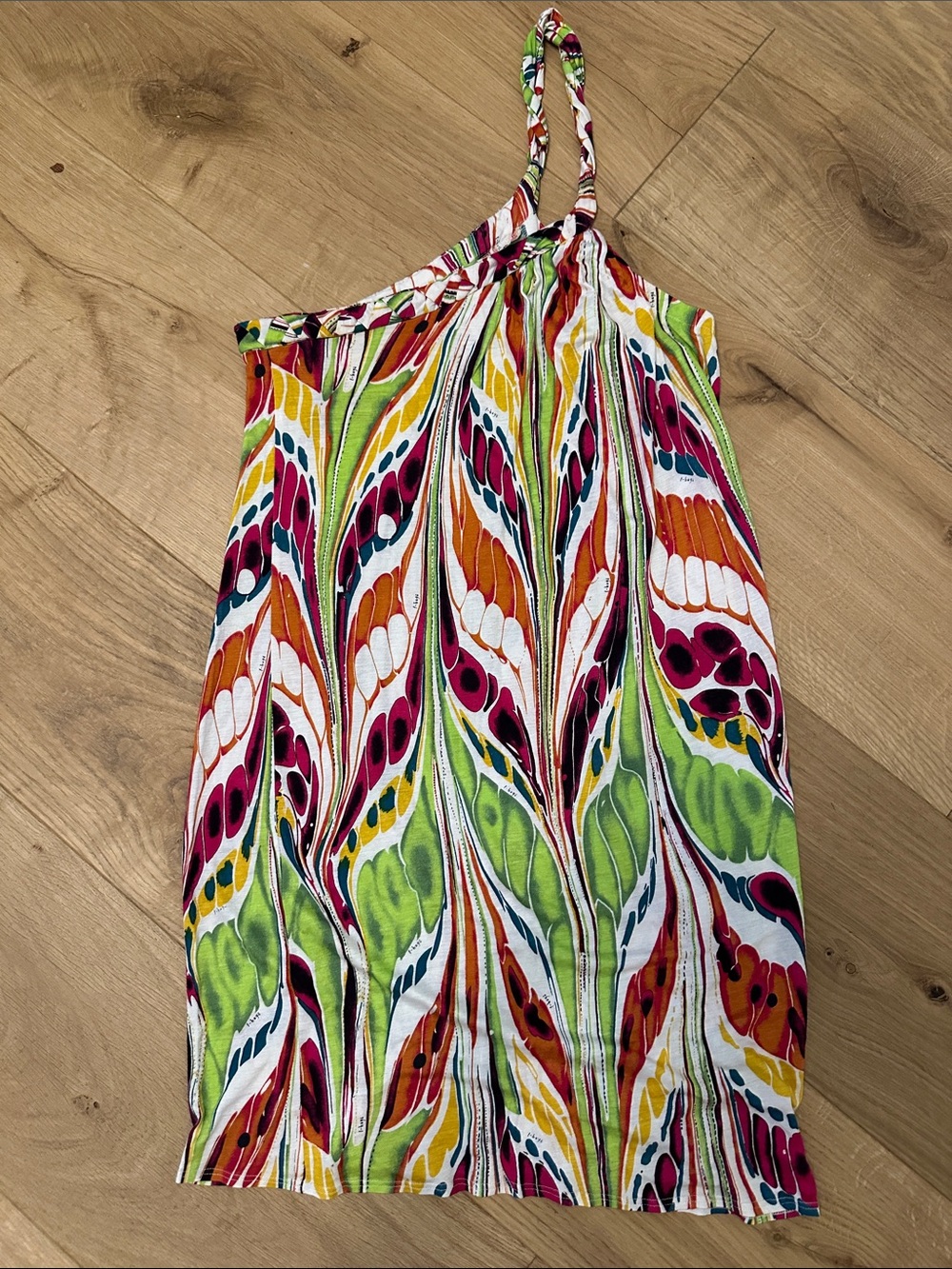 Women’s Multicolor One-Shoulder Mini Dress